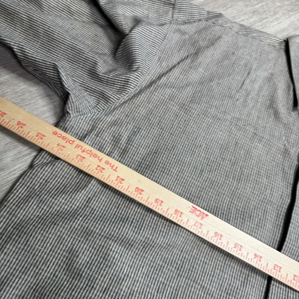 Bruno Button Up Shirt Italy Design Mens XL Woven Linen Blend Earth Tones Brown - Picture 4 of 7
